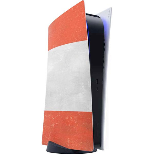 Distressed Austria Flag PS5 Digital Edition Console Skin